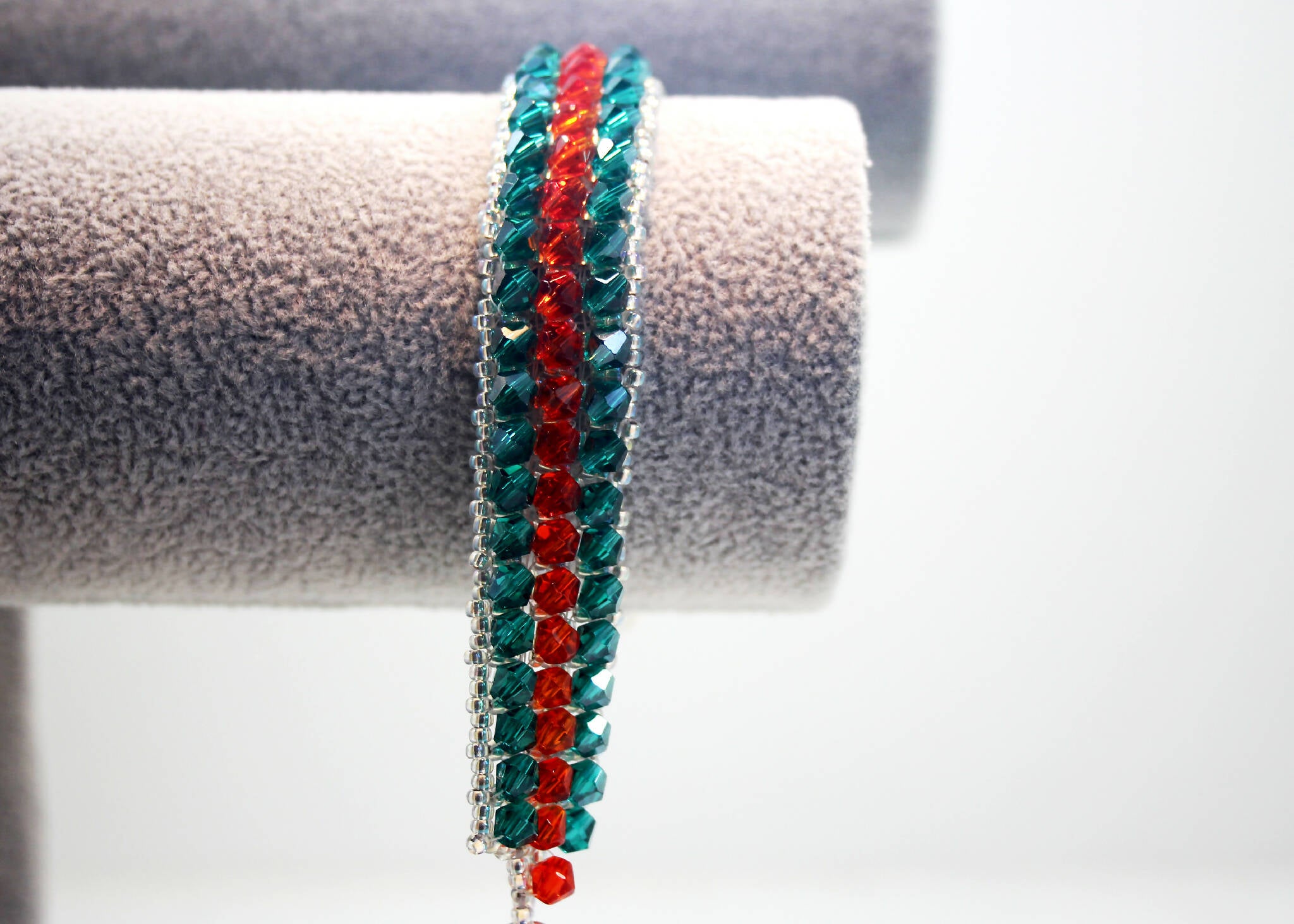 B057 - Red Crystal Handmade Beaded Bracelet, Swarovski Crystals |  MakerPlace by Michaels
